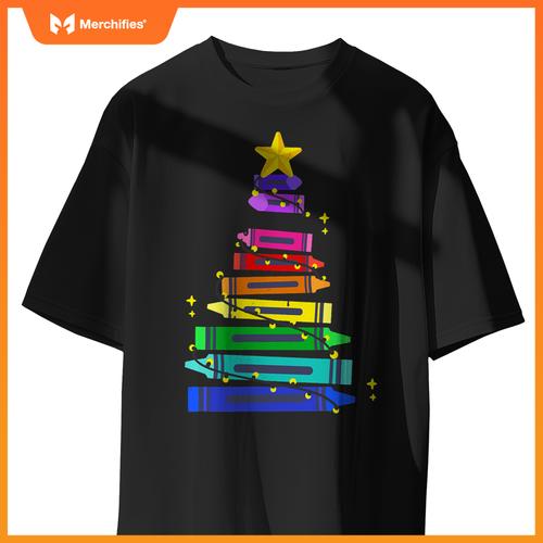 Christmas Teacher Student Crayon Xmas Tree Light