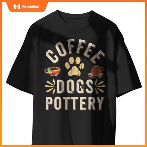 Coffee Dogs Pottery Ceramic Artist T-Shirt