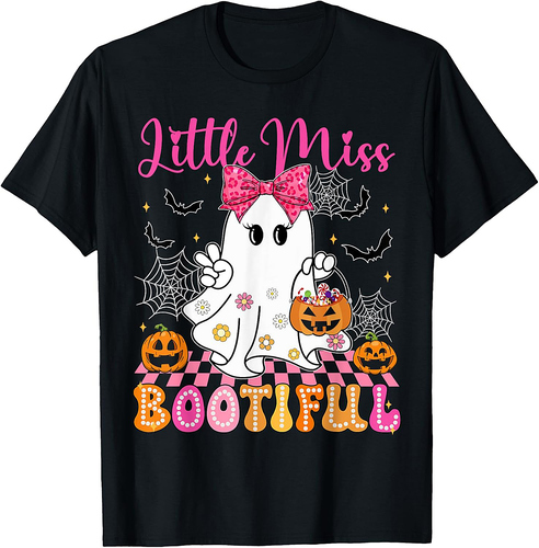 Coquette Boo Little Miss Bootiful Halloween Costumes Girls T-Shirt