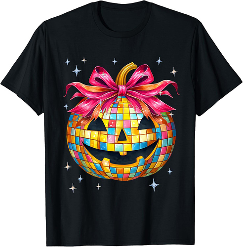 Coquette Spooky Jack O lantern Hallween Costumes Girl Women T-Shirt