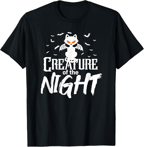 Creature Of The Night Halloween, Women Scary Cat T-Shirt