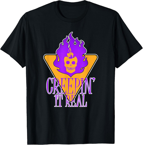 Creepin' it Real - Skull - Party Halloween T-Shirt