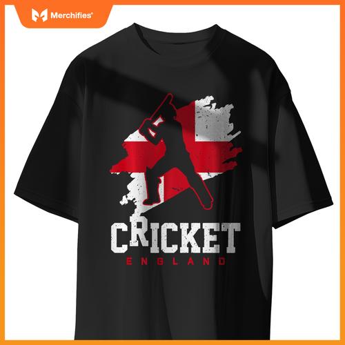 Cricket T-Shirt England Flag Tee Patriotic Player Coach Gift T-Shirt