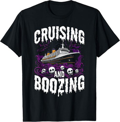 Cruising And Boozing Halloween Cruise Fun T-Shirt
