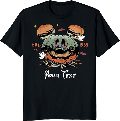 Custom Pumpkin Mickey Halloween Shirts, Family Matching Fall Spooky Season T-Shirts, Personalized Halloween Outfits