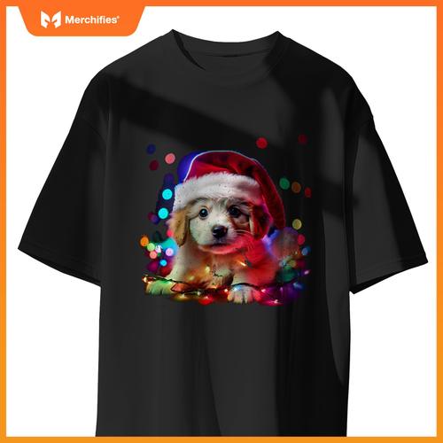 Cute Baby Puppy Animal Christmas Holiday Dog Graphic T-Shirt