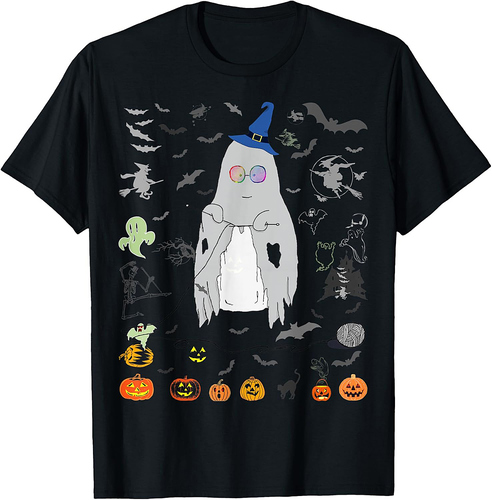 Cute Ghost Ugly Halloween Sweater Gift - Funny Halloween T-Shirt