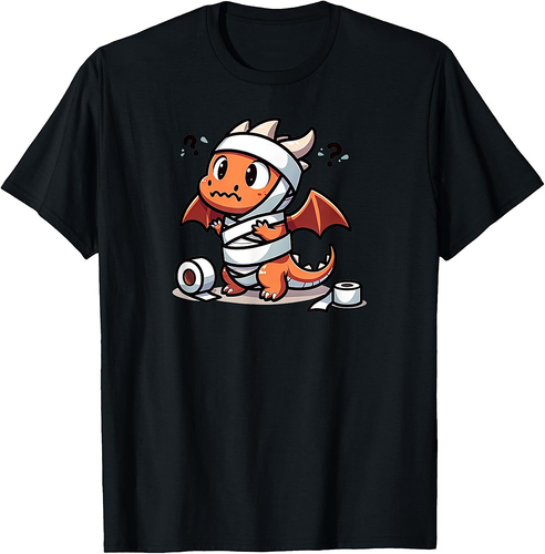 Cute Halloween Mummy Dragon For Kids and Halloween Lovers T-Shirt