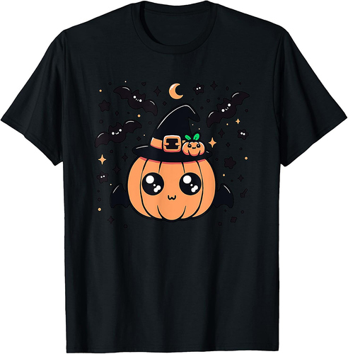 Cute Halloween Pumpkin Bat For Kids and Halloween Lovers T-Shirt