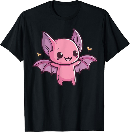 Cute Halloween Vampire Bat Pink Bat Lover Bat Mama Girls Bat T-Shirt