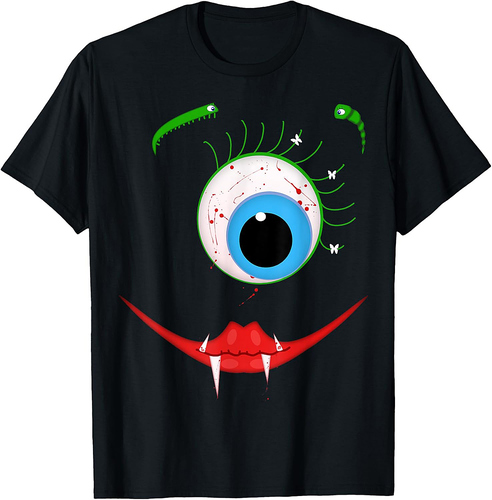 Cute Scary One-Eyed Bloodsucking Monster Halloween Costume T-Shirt