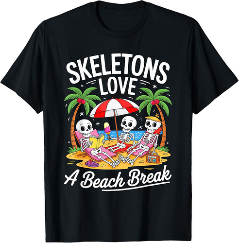 Cute Summerween Ghost Funny Beach Halloween T-Shirt