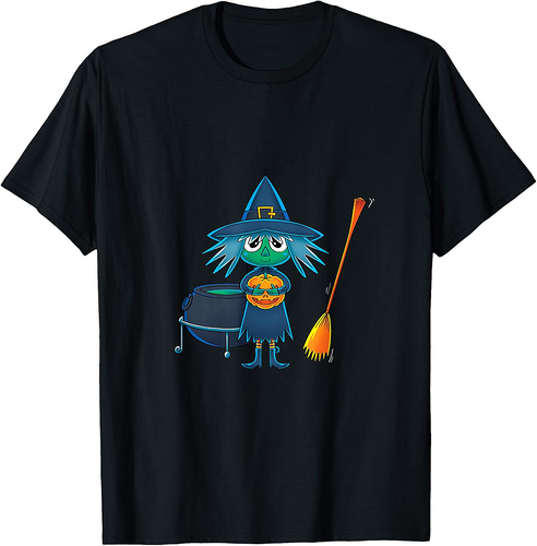 Cute Witch Kids Gift Halloween T-Shirt