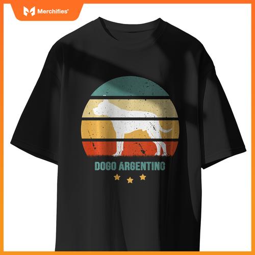 DOGO ARGENTINO retro sunset dog motif with Dogo Argentino T-Shirt