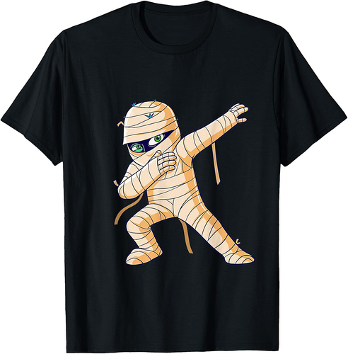 Dabbing Mummy Halloween Dance Lover Gift Boys Girls Kids T-Shirt