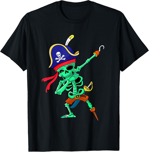 Dabbing Skeleton Pirate Halloween Ghost Dance Kids Gift T-Shirt