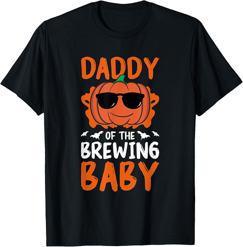 Daddy Of The Brewing Baby Pregnancy Announcement Halloween T-Shirt