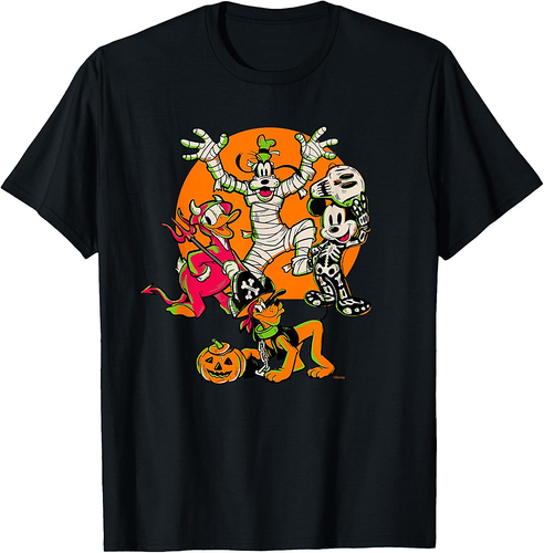 Disney 100 Mickey Donald Goofy & Pluto Halloween Costumes T-Shirt