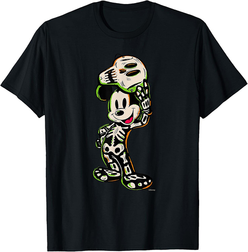 Disney 100 Mickey Mouse Halloween Classic Skeleton Costume T-Shirt