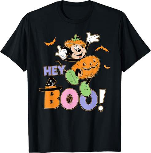 Disney Mickey Mouse "Hey Boo!" Cute Halloween Matching T-Shirt