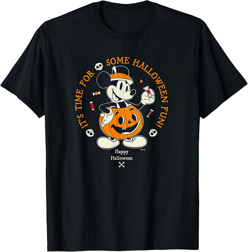 Disney Mickey Mouse Time for Halloween Fun Pumpkin Costume T-Shirt