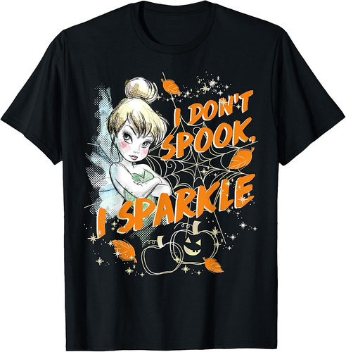 Disney Peter Pan Tinkerbell Halloween Don't Spook I Sparkle T-Shirt