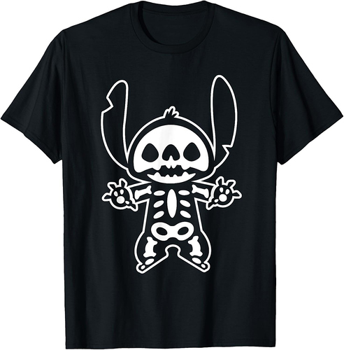 Disney Stitch Halloween Skeleton T-Shirt