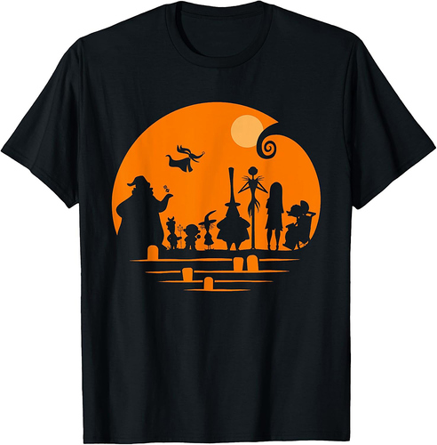 Disney The Nightmare Before Christmas Halloween Silhouette T-Shirt