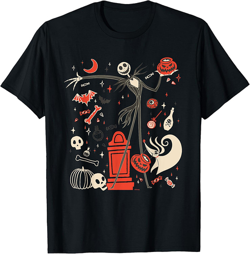 Disney The Nightmare Before Christmas Jack & Zero Halloween T-Shirt
