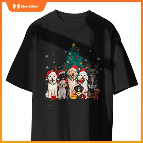 Dog Christmas Xmas Dogs Gift for Dog Lover Dog Owner Gift T-Shirt