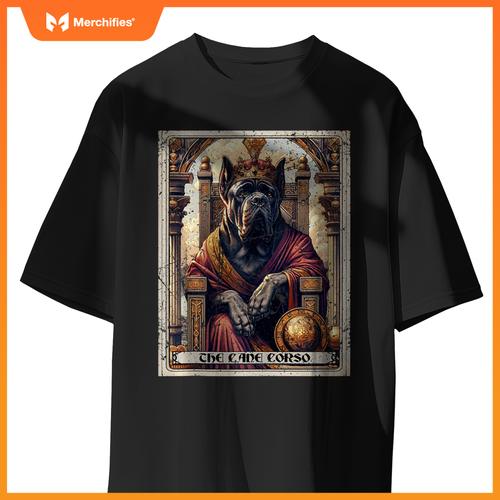Dog Tarot Card Emperor Empress King Queen Cane Corso T-Shirt