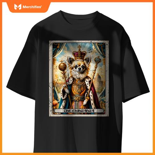 Dog Tarot Card Emperor Empress King Queen Chihuahua T-Shirt