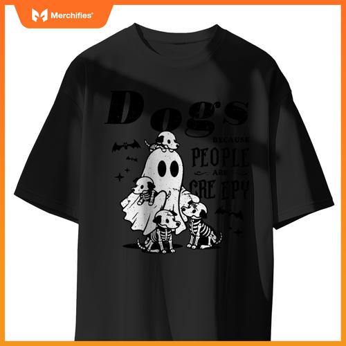 Dogs Because People Are Creepy, Ghost Chicken Halloween T-Shirt