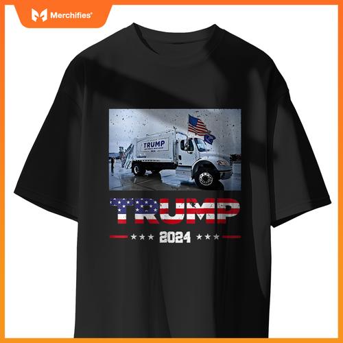 Donald Trump Rides Garbage Truck - Garbage Truck Trump 2024 T-Shirt