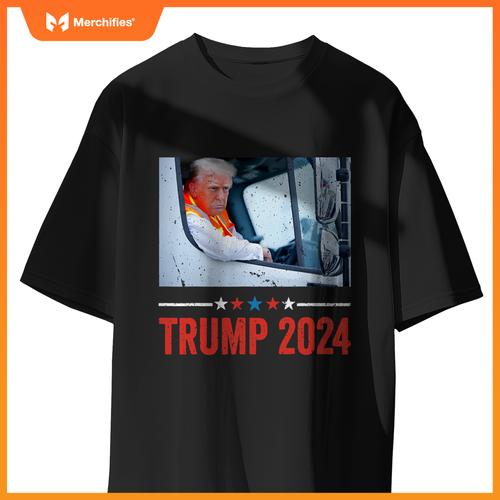 Donald Trump Rides In Garbage Truck Trump In Trash Truck T-Shirt