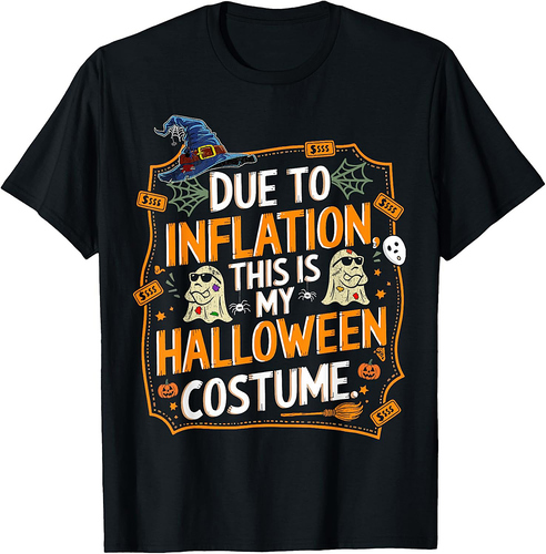Due To Inflation This Is My Halloween Costume Cute Boo Witch T-Shirt