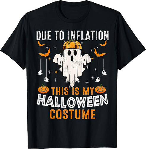 Due To Inflation This Is My Halloween Costume Funny Pumpkins T-Shirt