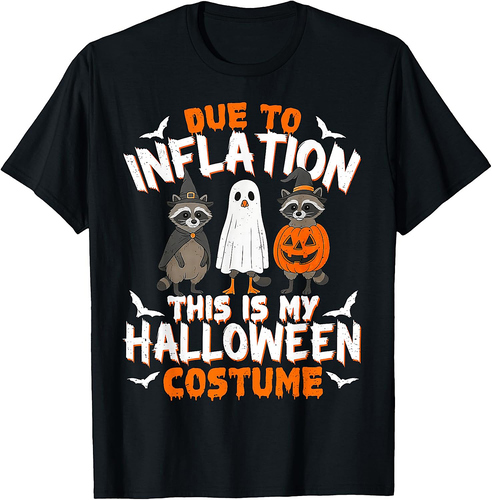 Due To Inflation This Is My Halloween Costume Raccoon Goose T-Shirt