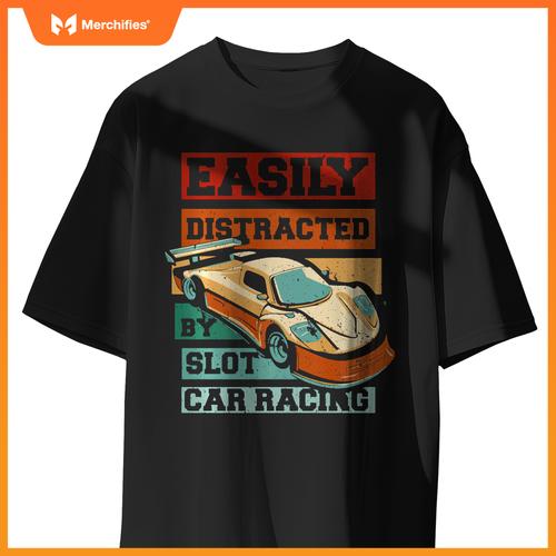 Easily Distracted By Slot Car Racing RC Car Mini Car Slotcar T-Shirt