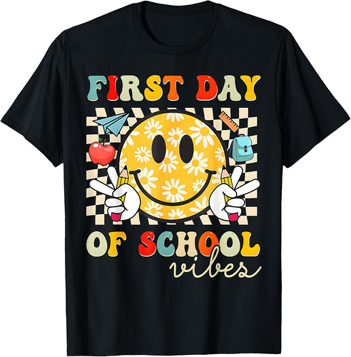 First Day Of School Vibes Back To School Teachers Students T-Shirt