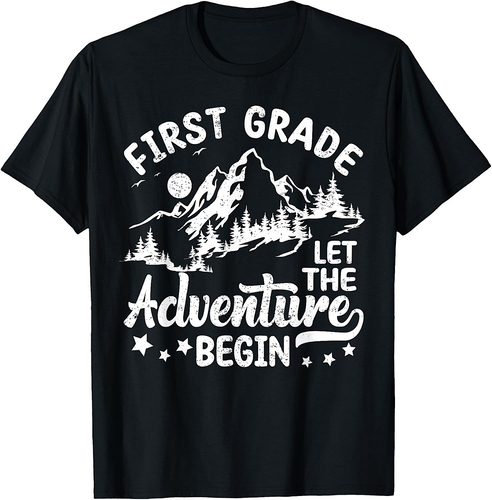 First Grade Let The Adventure Begin Back To School Kids T-Shirt