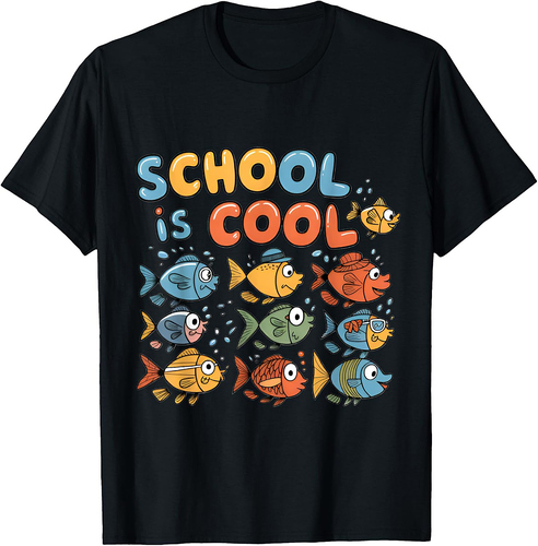 Fun School of Fish Design for Back-to-School Season T-Shirt