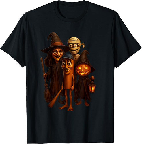 Funny Tung Tung Tung Sahur Cartoon Halloween T-Shirt