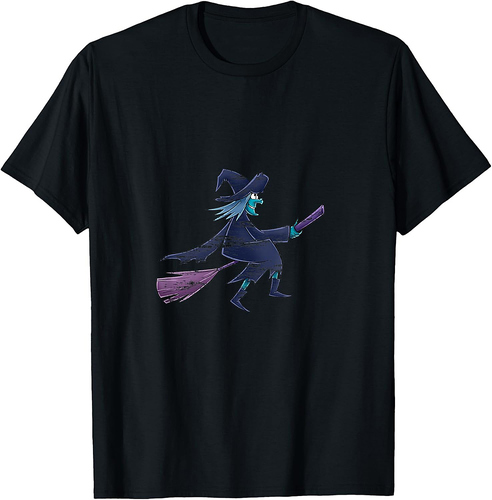 Funny Witch Costume Gift Broomstick Halloween T-Shirt
