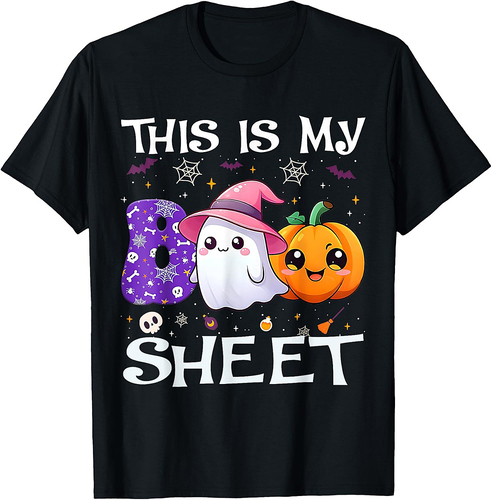 Ghost Boo This Is Some Boo Sheet Ghost Halloween Costume T-Shirt