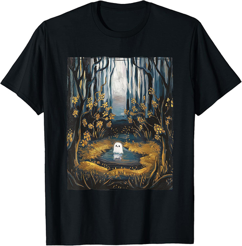 Ghost Forest Aesthetic Halloween T-Shirt