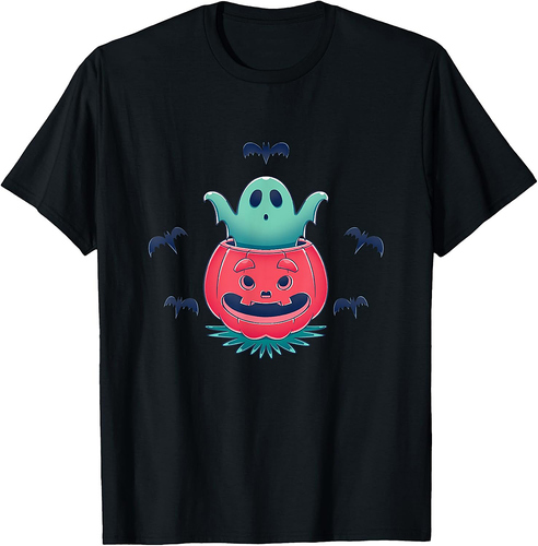 Ghost Pumpkin Kids Gift Halloween T-Shirt