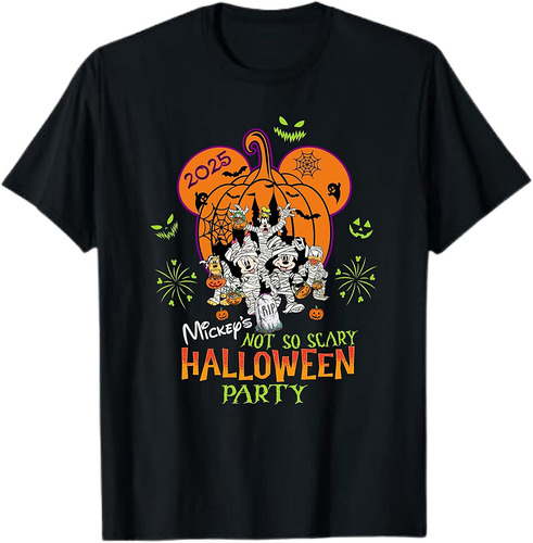 Halloween 2025 Tshirt, Mickey Not So Scary Halloween Party Shirt, Halloween Family Matching Shirts