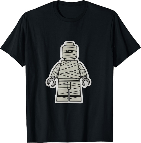 Halloween Building Brick Man - Mummy T-Shirt