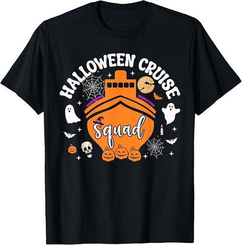 Halloween Cruise Squad Family 2023 Cruising Crew Funny Trip T-Shirt
